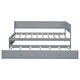 preview thumbnail 14 of 13, Twin Size Wood Daybed with Trundle and Guardrail, Solid Pine Frame, No Box Spring Required, Vintage Style for Bedroom, Grey
