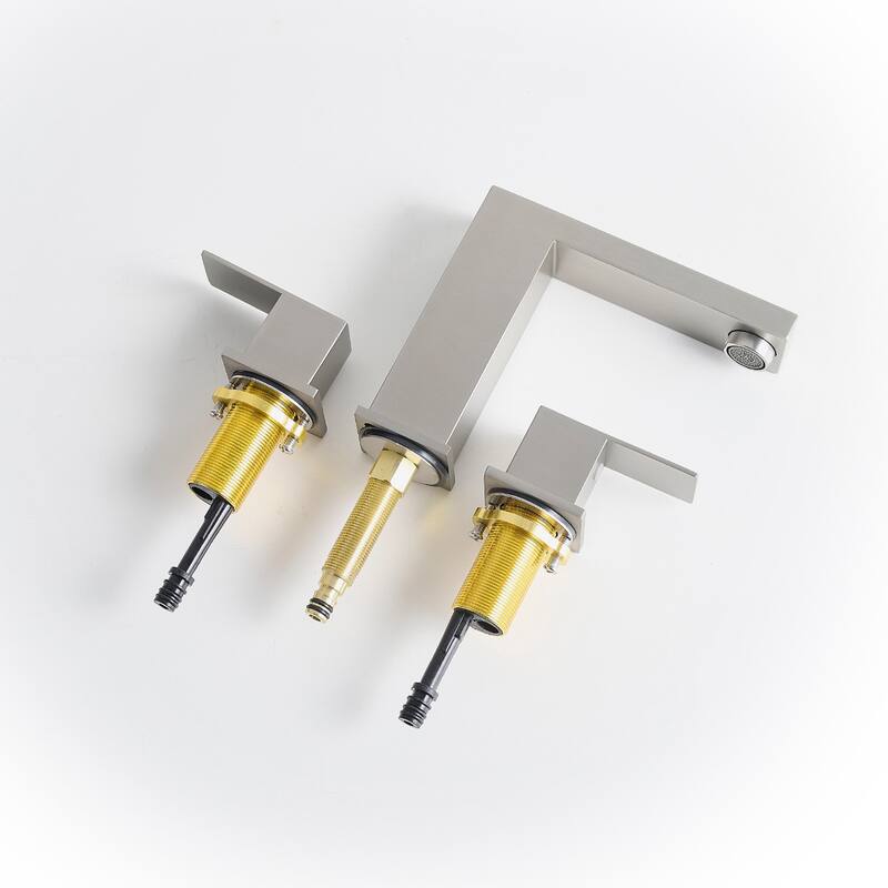 Modern Double Handle Three-Hole Bath Faucet