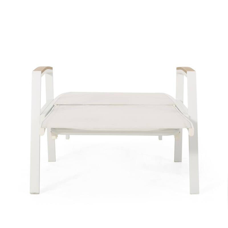 Rustic Outdoor Wicker Chaise Lounge