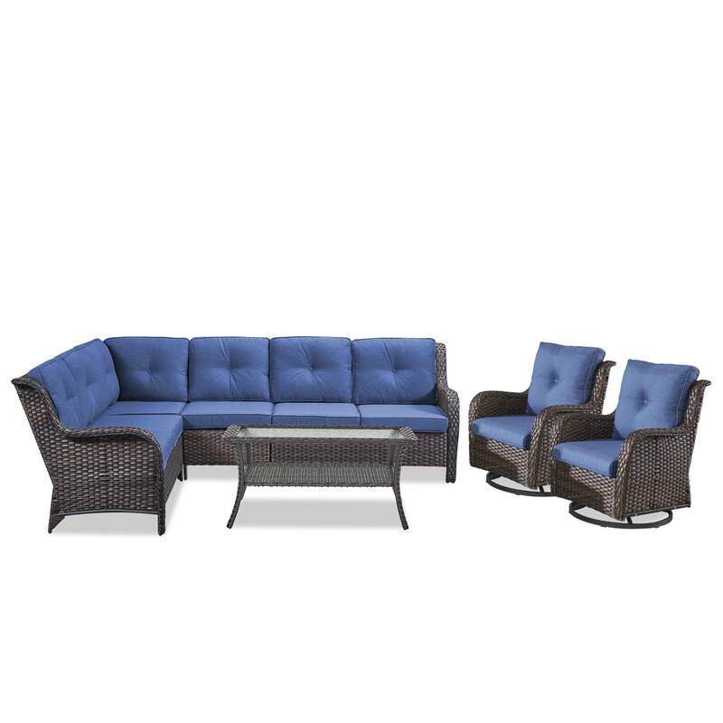 Outdoor Conversation Sets 2 Sectional Sofa Furniture