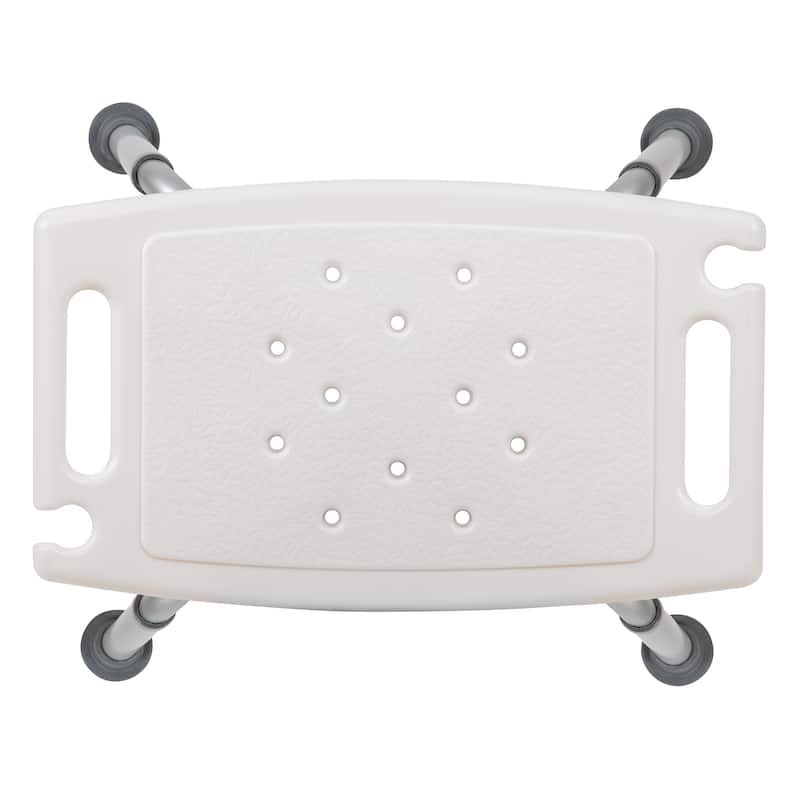 Tool-Free 300 Lb. Capacity, Adjustable Bath & Shower Chair w/Non-slip Feet - 17"D x 19"W x 14.5" - 21.5"H