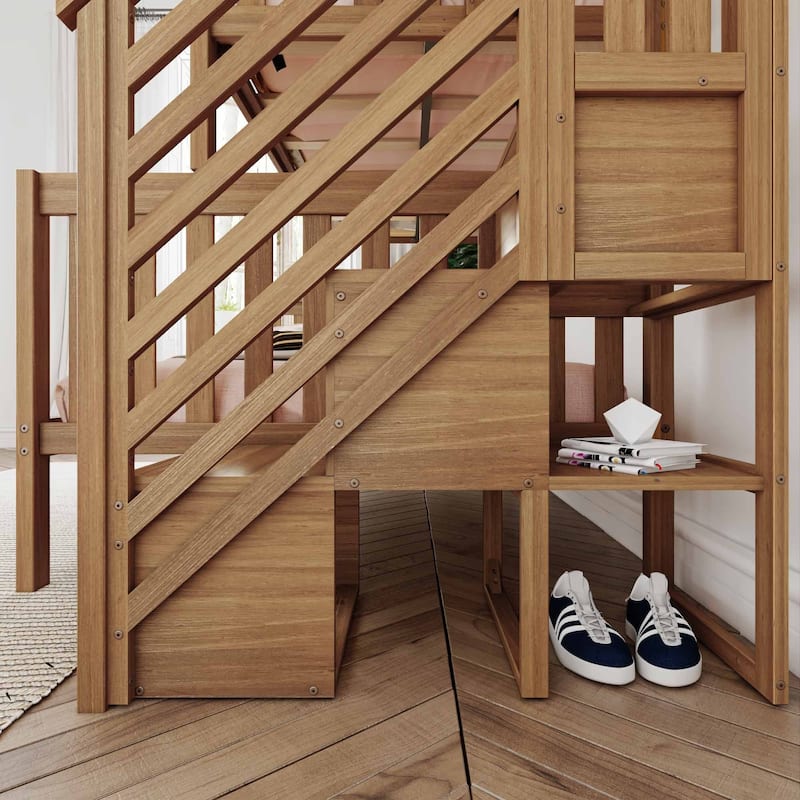 Max and Lily Twin over Full Staircase Bunk