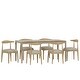 preview thumbnail 4 of 40, Helke Acacia Wood 7 Piece Dining Set by Christopher Knight Home