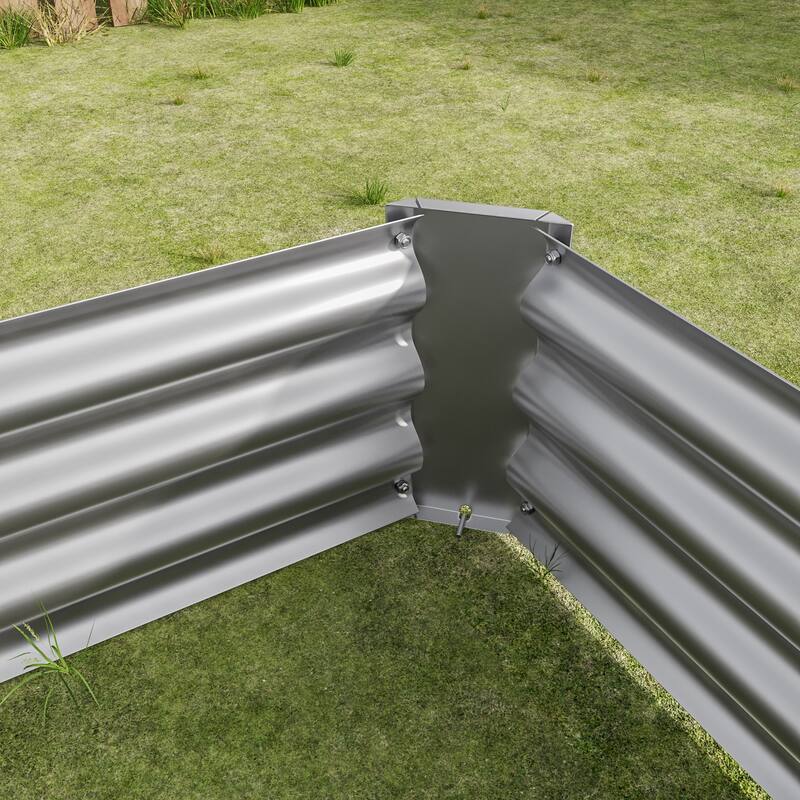 4x2x1ft Metal Raised Garden Bed, Rectangle Raised Planter