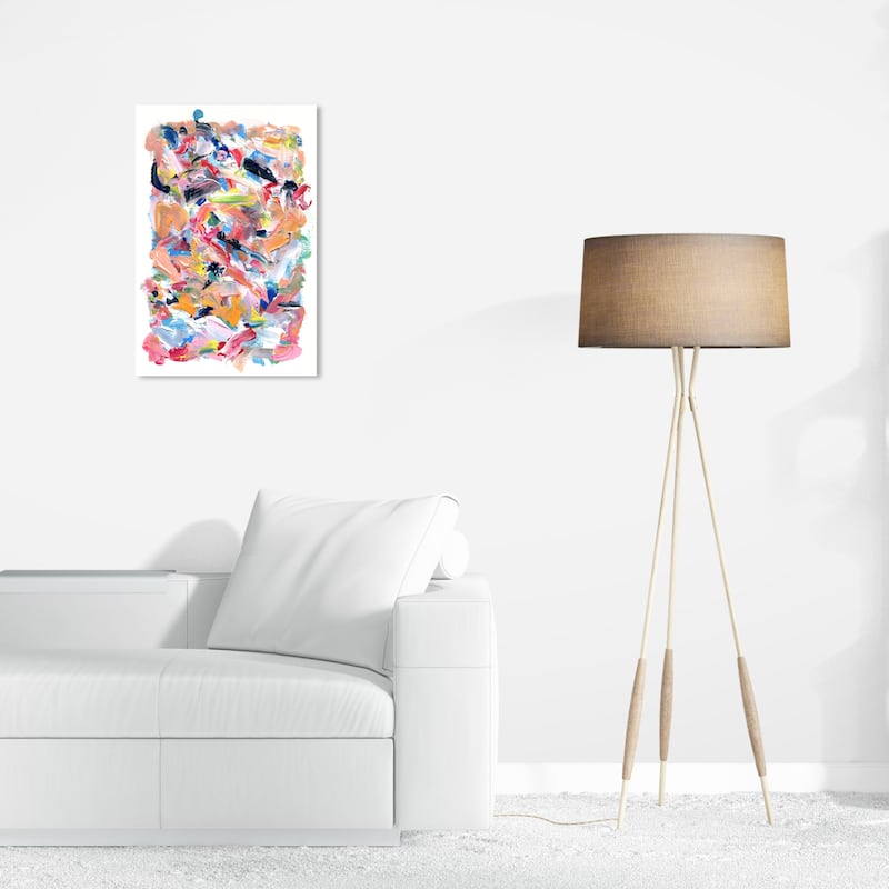 Wynwood Studio Abstract Fruit Blending White and Modern & Contemporary Wall Art Canvas Print - 24 x 16