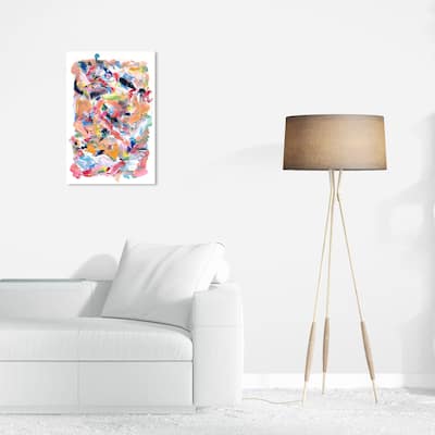 Wynwood Studio Abstract Fruit Blending White and Modern & Contemporary Wall Art Canvas Print