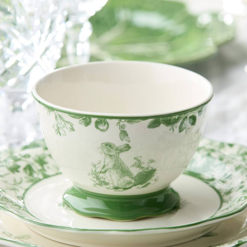 Certified International Le Jardin Set of 4 Ice Cream Bowl 5.25" x 3" 4 asst - 5.25"W x 5.25"D x 3.5"H