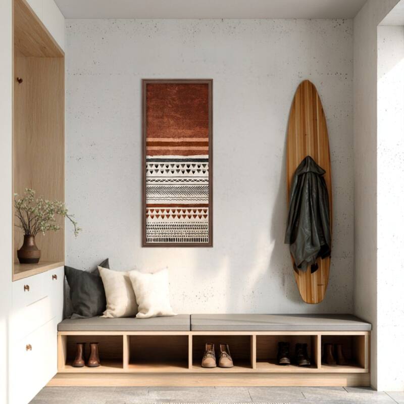 Amanti Art Framed Fabric Pinboard Kilim Kiremit2 by Emel Tunaboylu Printed Bulletin Board