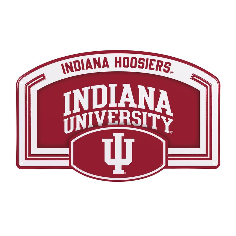 Indiana University Embossed Steel Wall Sign, 11" x 17"