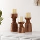 preview thumbnail 1 of 0, SAFAVIEH Lia Faux Wood Decorative Candle Holder (Set of 3) - 4.1" W x 4.1" L x 5.9" H