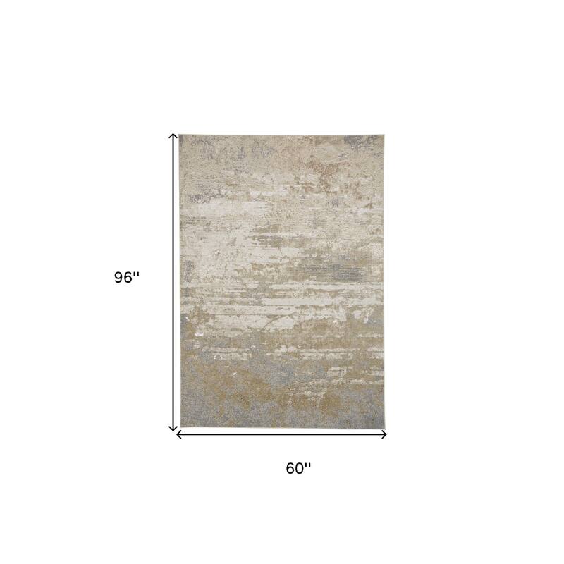 Zitul Abstract Stain Resistant Woven Durable Area Rug By HomeRoots
