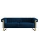 preview thumbnail 6 of 18, Mid-Century Channel Tufted Velvet Sofa with Metal Legs