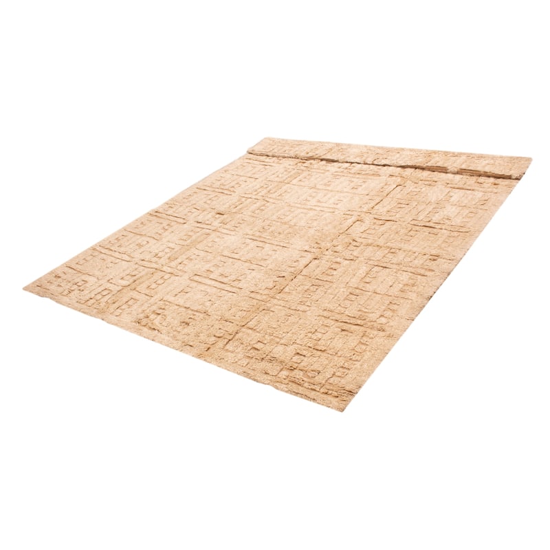 ECARPETGALLERY Hand-knotted Tangier Cream Wool Rug - 9'8 x 13'7