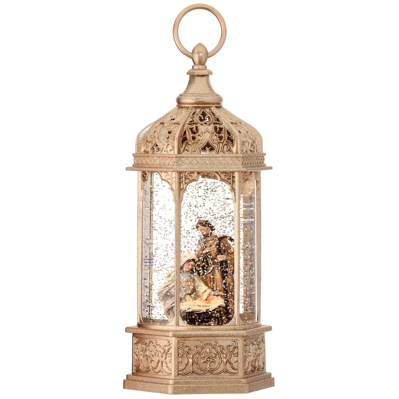 13"LED Nativty Byzantne Lantern Globe - 12"