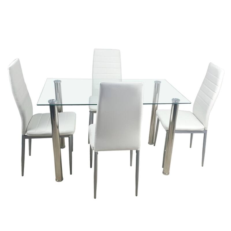 4pcs backrest cushion horizontal sewing decoration PU leather dining chair - (16.5 x 17.7 x 37.8)"