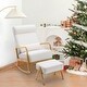 preview thumbnail 10 of 8, EROMMY 25.2" Wide Reclining Rocker Chair with Ottoman - High Back Rocking Chair, Soft Linen Fabric, Ergonomic Design