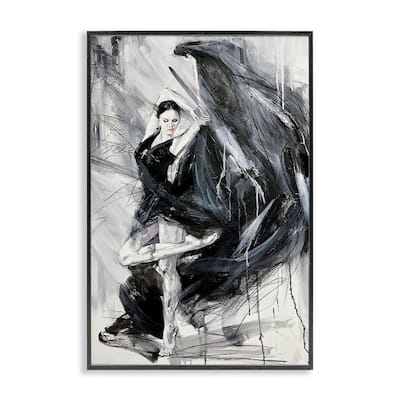 Stupell Elegant Dancer Abstract Framed Giclee Art Design By Lucille Lee