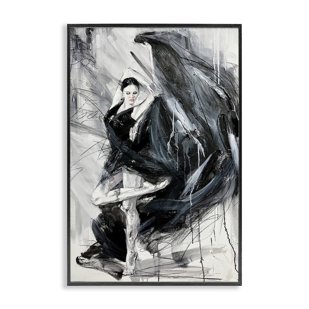 Stupell Elegant Dancer Abstract Framed Giclee Art Design By Lucille Lee