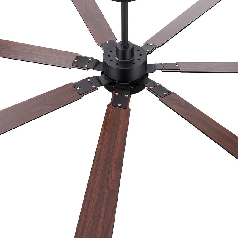 Large 72" Reversible 7-Blade Integrated Ceiling Fan with LED Light and Remote