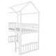 preview thumbnail 21 of 19, Twin Wood Loft Bed House Bed with Slide&Ladder&Guardrail&Roof, Large Underneath Play&Storage Area, Gray