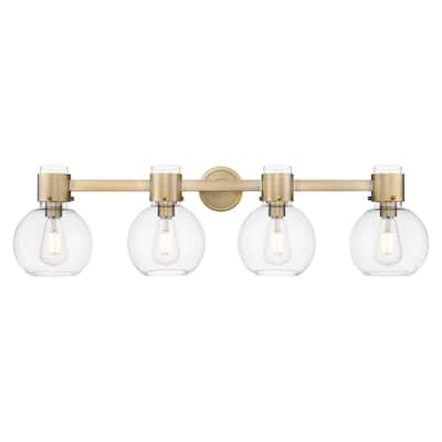 Innovations Lighting Downtown Urban - Lawton Sphere - 4 Light 34" Wall-Mounted Bath Vanity Light