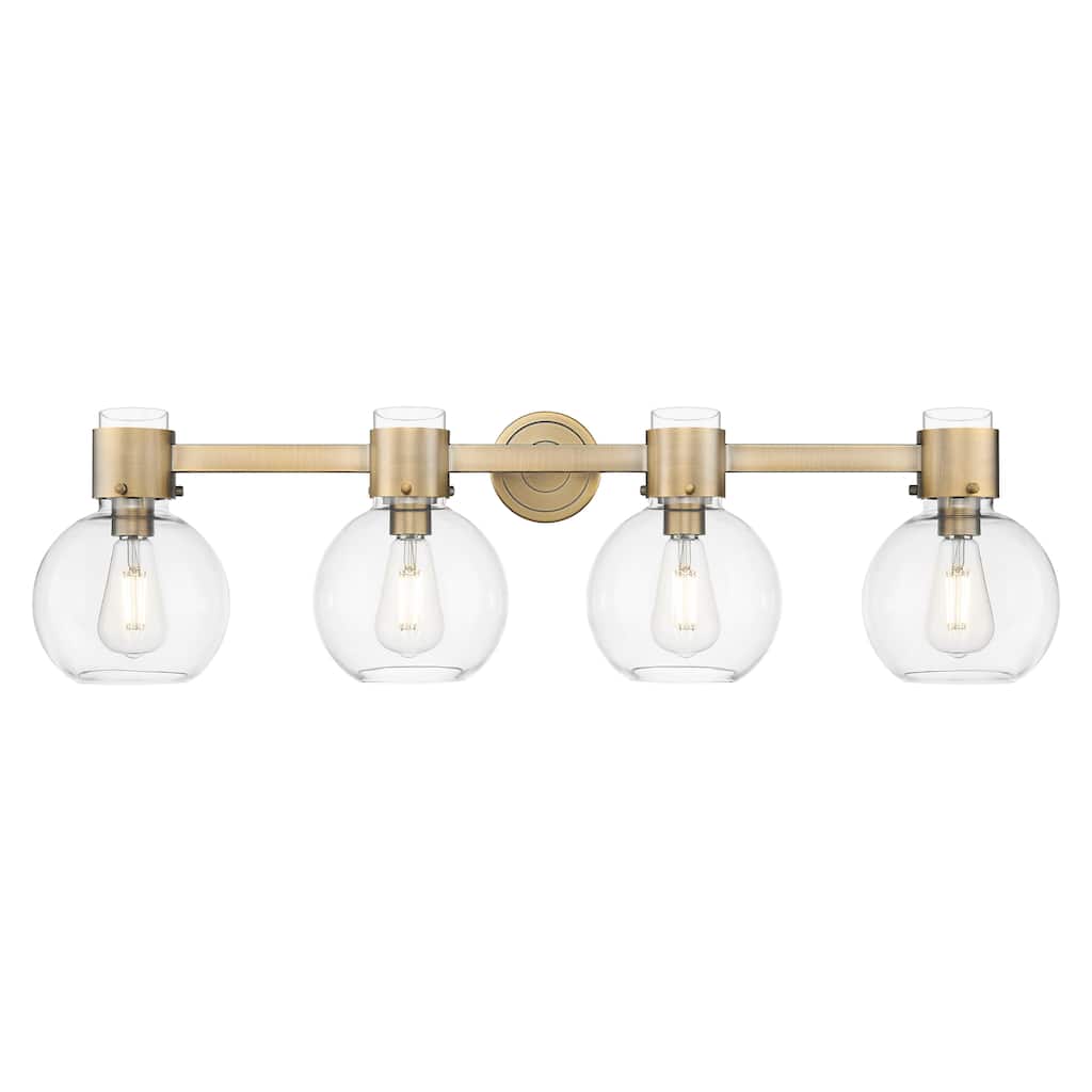 Innovations Lighting Downtown Urban - Lawton Sphere - 4 Light 34" Wall-Mounted Bath Vanity Light