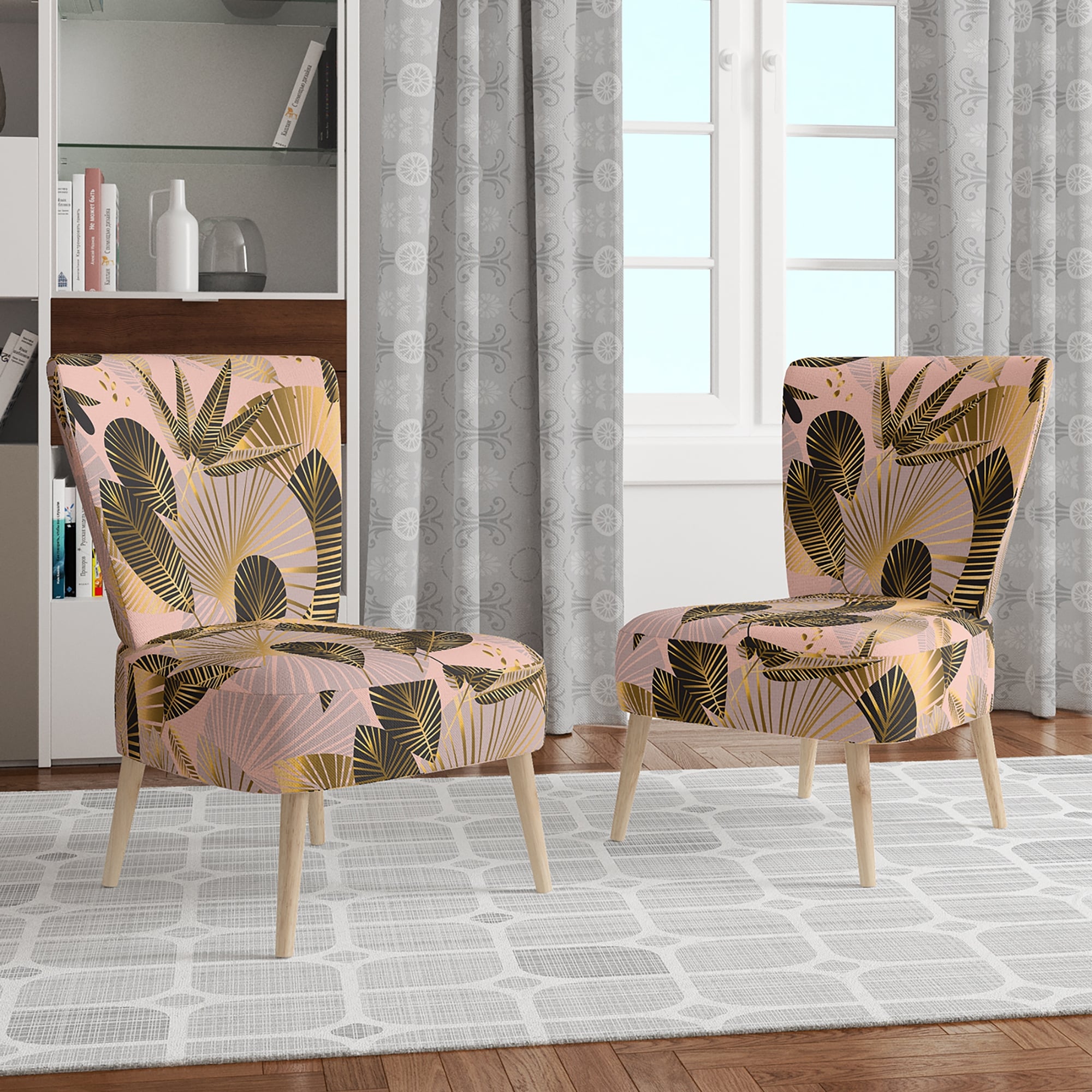 Designart "Golden Foliage III" Upholstered Mid-Century - Picture 15 of 15
