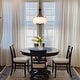 preview thumbnail 6 of 11, Modern Farmhouse Drum 4-Light Transitional Chandelier with Fabric for Dining Room Foyer - 16'' L x 16'' W x 21.5'' H