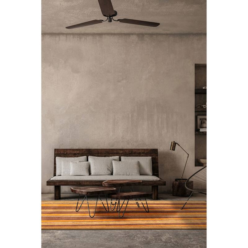 ECARPETGALLERY Hand-knotted Opulence Brown Wool Rug - 3'7 x 9'11