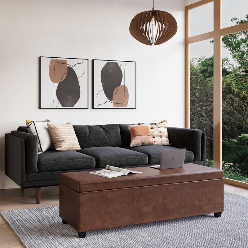 Lincoln Extra Large Storage Ottoman Bench