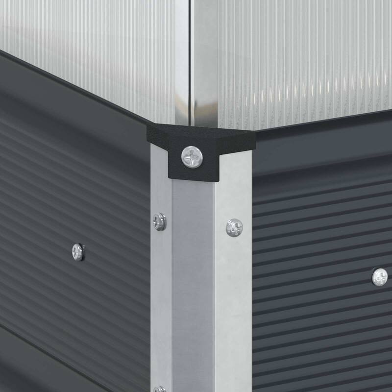 vidaXL Planter 39.37 x 39.37 x 30.31 in Galvanised Steel - 39.37 x 39.37 x 30.31