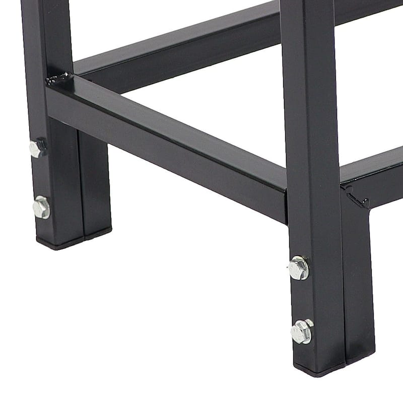 Sunnydaze Indoor-Outdoor Black Steel Firewood Storage Log Holder - 30-Inch - Log Rack ONLY