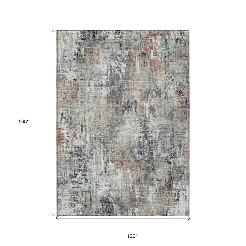 HomeRoots Abstract Transitional Rectangle Outdoor Rug