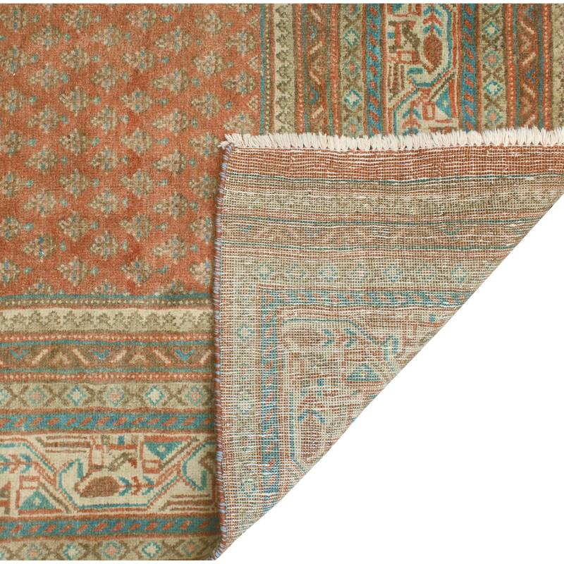 Fine Vintage Distressed Cartere Rust/Beige Rug - 6'0" x 8'6"