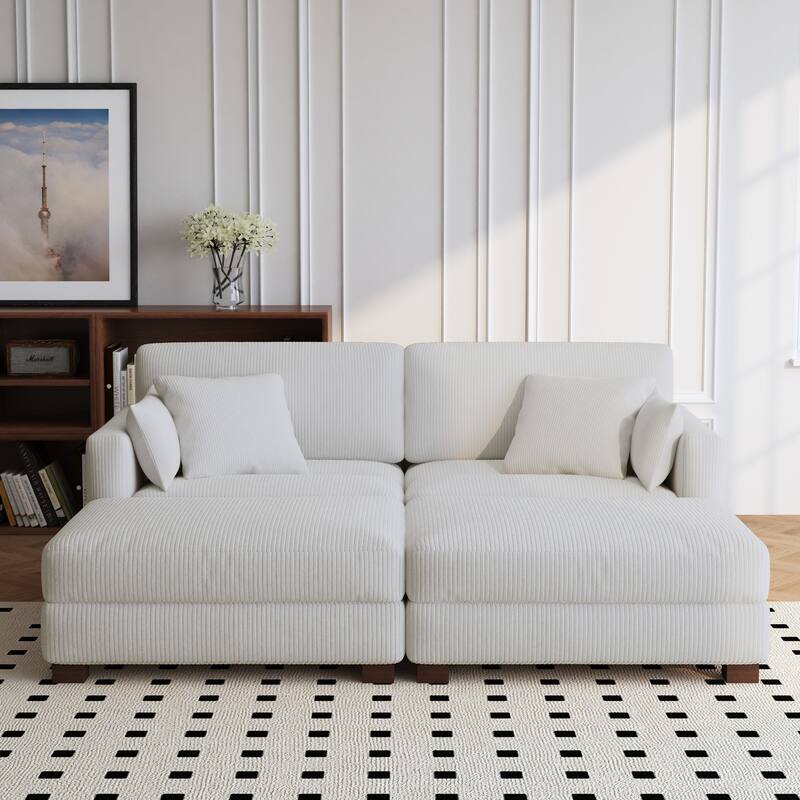 88" Convertible Larger Couch Modular Sectional Sofa Set