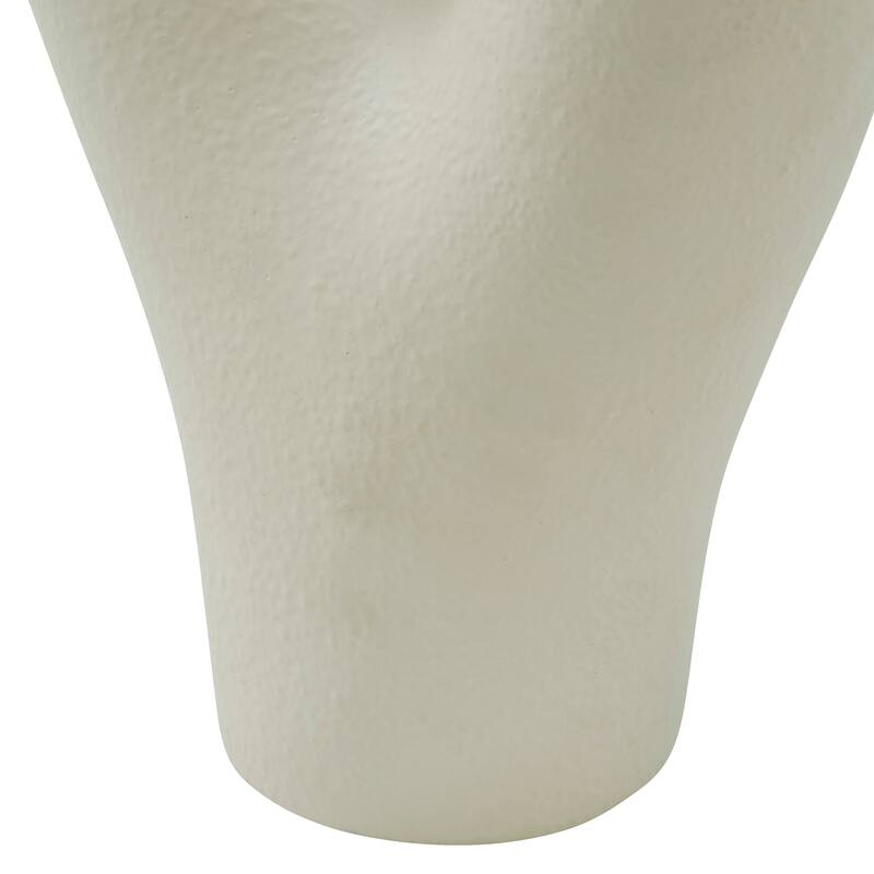 Renwil Wisteria Indoor Ceramic Stoneware Large Vase, Textured Beige Semi-Gloss