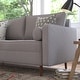 preview thumbnail 3 of 9, Compact Upholstered Tufted Sofa with Wooden Legs