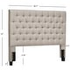 preview thumbnail 5 of 5, Knightsbridge Tufted Linen Chesterfield Headboard by iNSPIRE Q Artisan