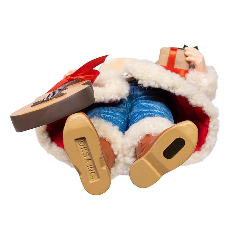 Kurt Adler 11-Inch Fabriche Western Santa with Guitar