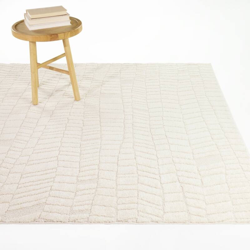 Sabatier Organic Modern Area Rug - Cream - 5'3" x 7'