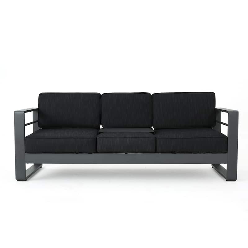 Cape Coral Outdoor Aluminum 5-piece Chat Set with Cushions by Christopher Knight Home