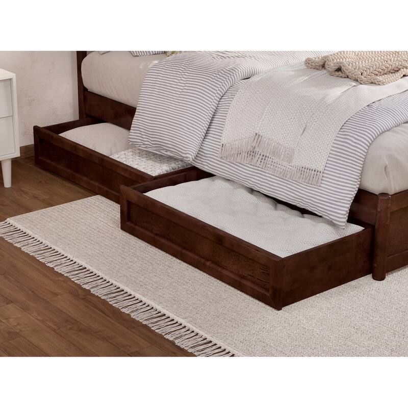 Andorra Platform Bed with Panel Footboard and Storage Drawers