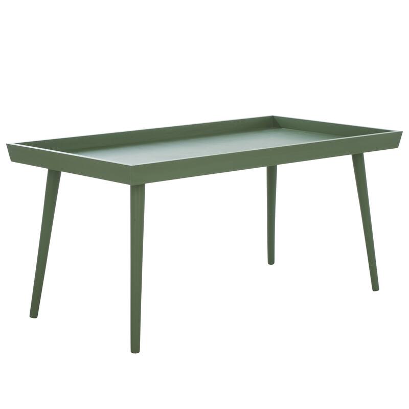 SAFAVIEH Parlee Antique White Coffee Table with Tray - 41.8" x 21.8" x 19" - 42"W x 22"D x 19"H