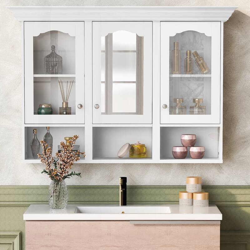 Versatile Wall Mounted Bathroom Cabinet with Multiple Storage Options