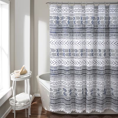 Lush Decor Hygge Geo Shower Curtain