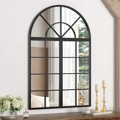 KOHROS Arched Window Finished Metal Mirror