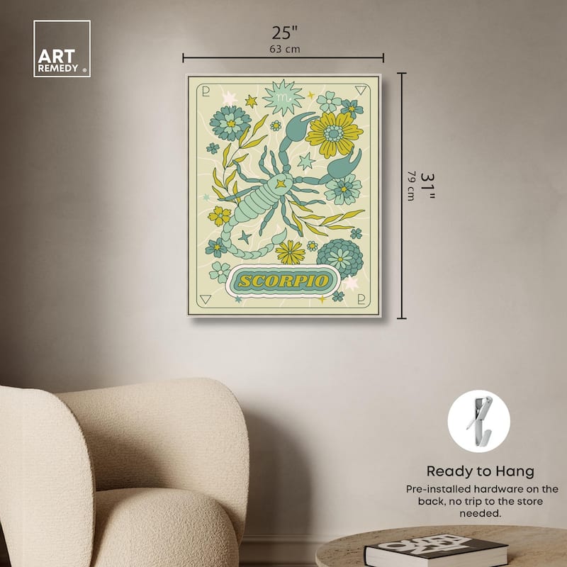 Scorpio Stars Card Canvas by Art Remedy