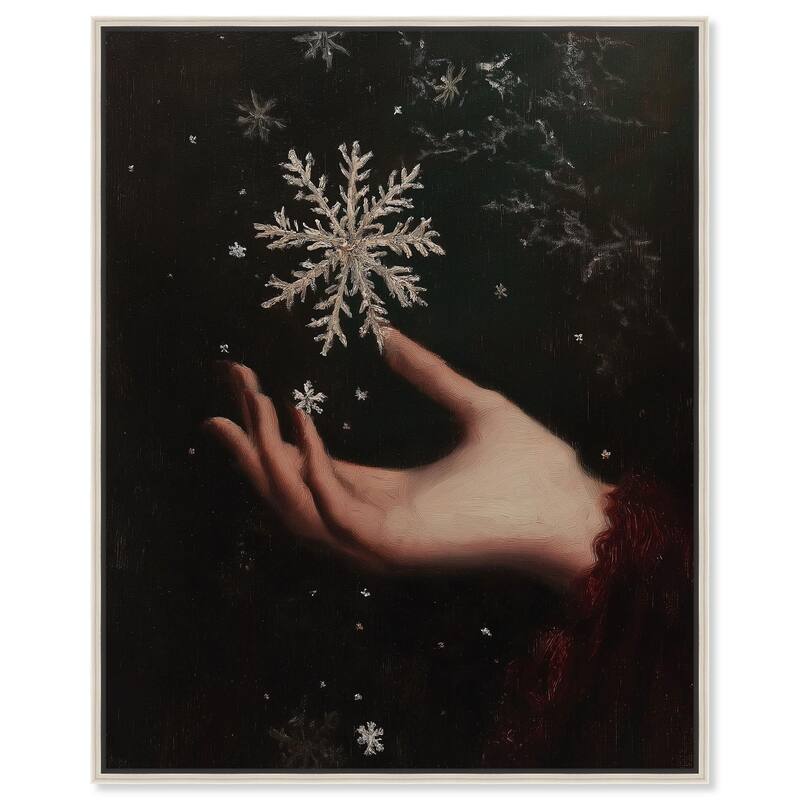 Holding Winter Canvas by Art Remedy - 20" x 24" - Silver