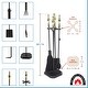 preview thumbnail 9 of 8, Achla Designs Westford Fireplace Set of 4 Tools, 30.5 Inch Tall, Antique Brass and Black