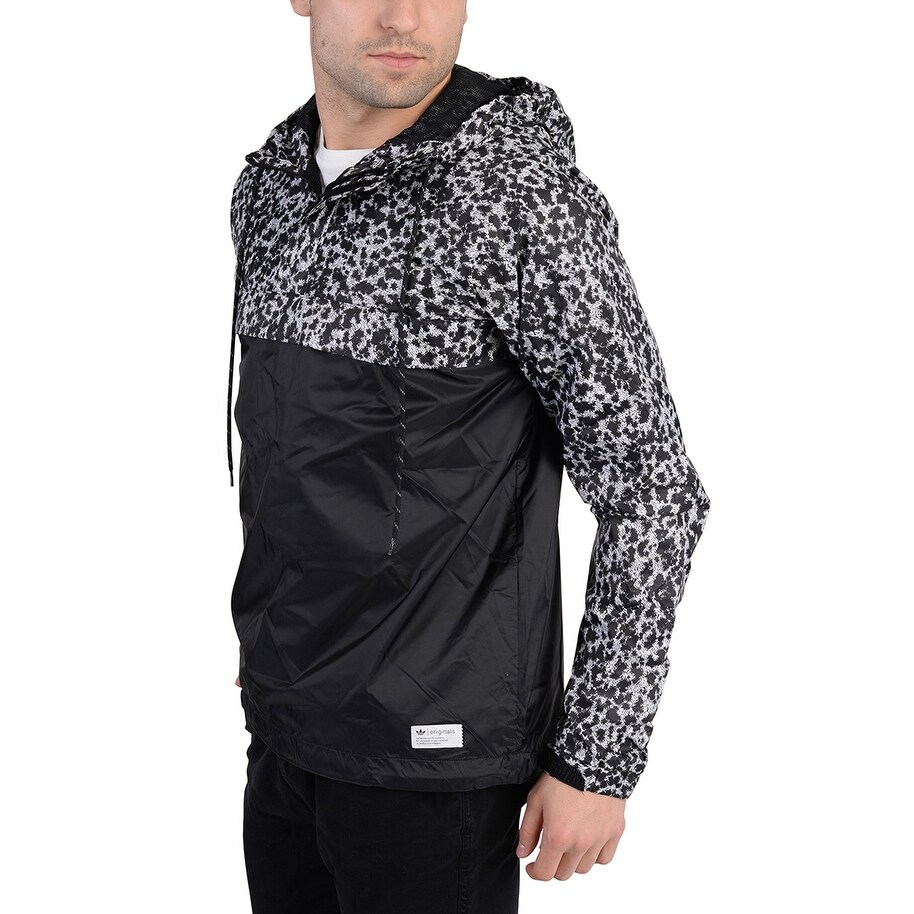 Shop Adidas Mens Adidas Originals Half Zip Runner Black Black White Overstock 22545411